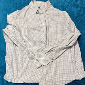 Tommy Hilfiger Men's Plaid Shirt - White and Blue